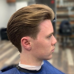 robby 8 scissor haircut in west palm beach barbershop