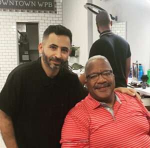 mayor keith james in the best barbershop in west palm beach 