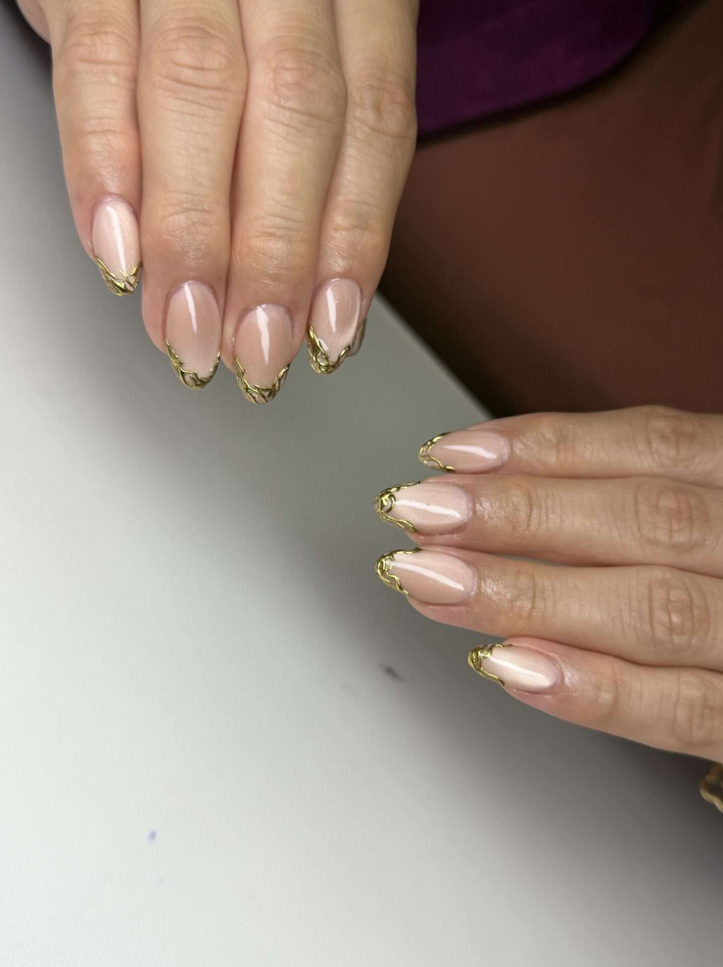 Builder gel manicure performed at Ascend The Trend in West Palm Beach Florida