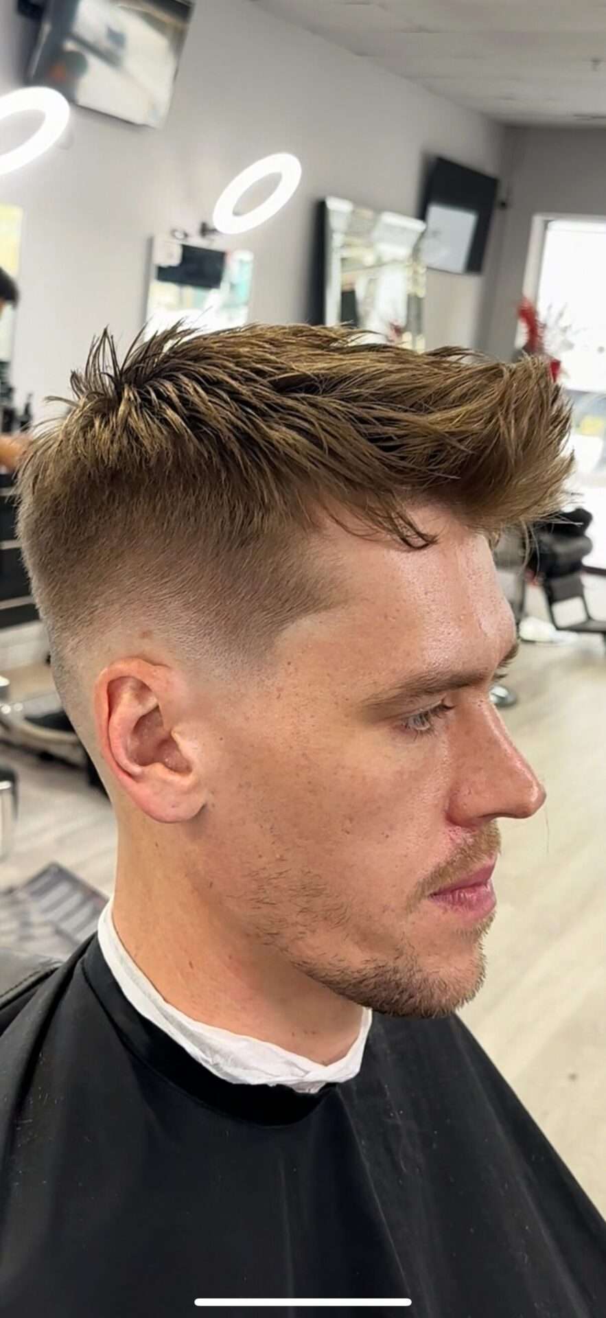 skin fade haircut in west palm beach barbershop