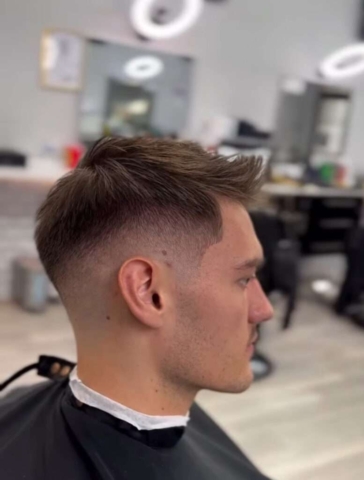 haircut in a barbershop in west palm beach