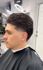 Adrian 1 Taper fade in west palm beach barbershop